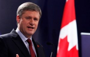 Stephen Harper and Flag