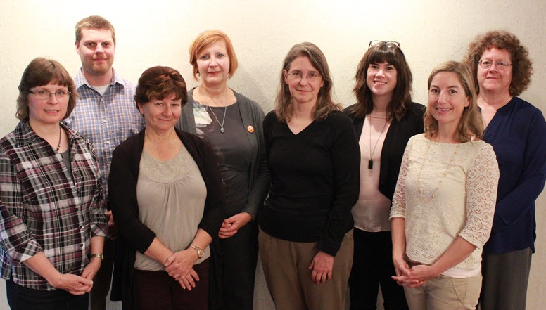 Brock University's Personal Librarian team (from left): Linda Lowry, John Dingle, Marcie Jacklin, Elizabeth Yates, Heather Whipple, Colleen MacKinnon, Justine Cotton, Karen Bordonaro. (Not pictured: Jennifer Thiessen) 