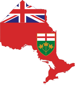 Flag-map of Ontario