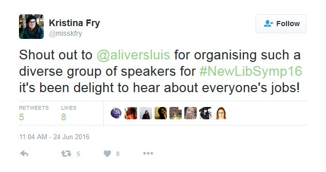 Tweet re diverse speakers