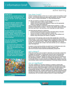 Screenshot of the Information Brief on Active Learning.